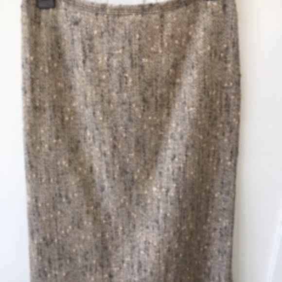 Prada brown tweed skirt 44